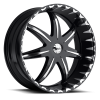 Noir Black Star 24X9.5 Black Machined