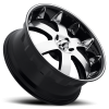 Noir Vendetta 20X8.5 Black Machine with Inserts Available