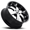 Noir Vendetta 24X9.5 Black Machine with Inserts Available