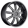 Strada Nove Black with Machined Face 22 X 8 Inch Wheels