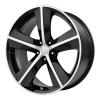OE Creations PR123 20X9 Gloss Black With Machined Spokes And Lip