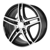 OE Creations PR136 17X8 GLOSS BLACK/MACHINED SPOKES/LIP