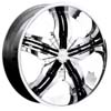 Pinnacle P40 Venice Chrome Black Inserts FWD 18 X 7.5 Inch Wheels