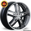 Pinnacle P54 Halo Machined with Black Inserts 22 x 9.5