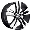 Strada Razza Black with Machined Face 22 X 8.5 Inch Wheels