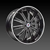 Red Sport RS77A Black Machined 26 X 9.5  Inch Wheel
