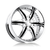 Rev 827 Volante Chrome with Black Inserts 22 X 9 Inch Wheels
