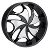 RockStarr Wheels 561 Legs Black with Chrome Inserts Wheel Packages