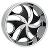 Rockstarr Wheels 561 Legs Chrome Black Inserts 26 X 9 Inch Wheels