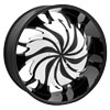 Rockstarr Wheels 565 Bush Black with Chrome Inserts 20 X 7.5 Inch Wheels