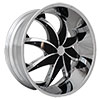 RockStarr Wheels 608 Firehouse Chrome with Black Inserts Wheel Packages