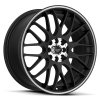 Ruff Racing R355 15X7 Flat Black with Machined Center & Pin