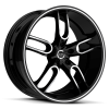 Ruff Racing R944 20X10.5 Gloss Black with Machined Face and Pin Stripe