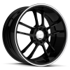Ruff Racing R952 17X7.5 Gloss Black with Machined Pin Stripe