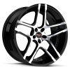 Ruff Racing R954 Corvette 20X8.5 Corvette Gloss Black with Machined Face