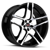 Ruff Racing R954 Corvette 22X10 Corvette Gloss Black with Machined Face