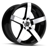 Ruff Racing R956 22X9 Gloss Black with Machined Face