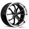 Ruff Racing R958 17X8 Satin Black with Machined Lip & Milled Spokes