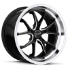 Ruff Racing R958 17X9 Satin Black with Machined Lip & Milled Spokes