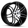 Ruff Racing R960 22X9 Gloss Black with Machined Face