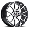 SPEC-1 SP-2 17X8 Gloss Black Machined Red 
