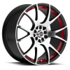 SPEC-1 SP-2 17X8 Gloss Black Machined Silver
