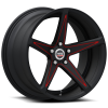Spec-1  SPM-78R 20X9 Gloss Black Red Accent