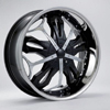 Starr Wheels 130 Renegade Black 22 X 8.5 Inch Wheels