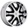 Status Donk 807 Chrome with Black Inserts Wheel Packages
