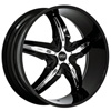 Status Dystany 822 Black with Chrome Inserts Wheel Packages