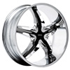 Status Dystany 822 Chrome with Black Inserts 26 X 10 Inch Wheel