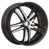 Status Fang 820 Black with Chrome Inserts 24 X 9 Inch Wheel