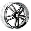 Status Fang 820 Chrome with Black Inserts 24 X 9 Inch Wheel