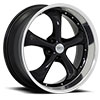 Status Retro S818 Black with Machined Lip 22 X 8.5 Inch Wheel