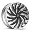 Status S836 HURRICANE 24X9 Chrome with Gloss Black Inserts