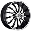 Strada Stiletto Black Machined Face 22 X 8.5 Inch Wheels
