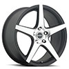 Strada Calore Black with Machined Face 18 X 8 Inch Wheels