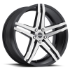 Strada Domani 18X8 Gloss Black with Machined Face