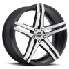 Strada Domani 24X9 Gloss Black with Machined Face