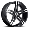Strada Domani 18X8 Gloss Black with Machined Tips