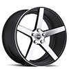 Strada Perfetto Black with Machined Face 22 X 8.5 Inch Wheels