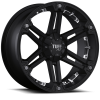 Tuff T-01 15X8 Full Flat Black with Chrome Inserts