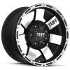 Tuff T-02 16X8 Flat Black with Machined Face & Flange