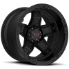 Tuff T-10 12in 20X12 Flat Black with Red Accents