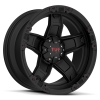 Tuff T-10 17X9 Flat Black with Red Accents