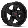 Tuff T-10 22X9.5 Flat Black with Red Accents