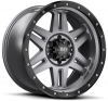 Tuff T-16 22X10 Satin Gunmetal with Satin Black