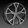 U2-32 Black Machined 18 X 7.5 Inch Wheel