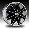 Velocity vw120 Chrome with Black Face 24 X 9.5 Inch Wheel