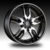 Velocity vw125A Black with Chrome Face 17 X 7 Inch Wheel